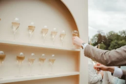Champagne trouwfeest